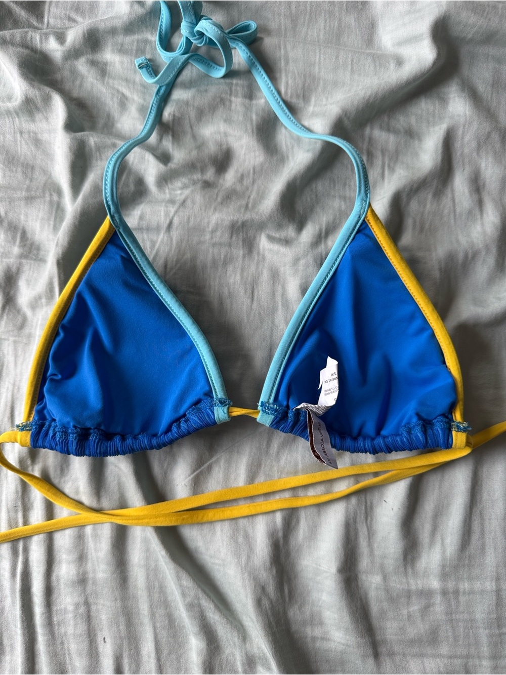 BECCA Ribbed Triangle Bikini Top - Picture 3 of 6